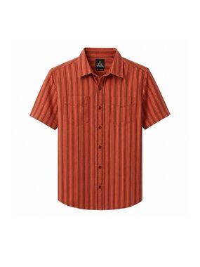 prAna Organic Cotton Stripe Button Up Shirt Men’s Large